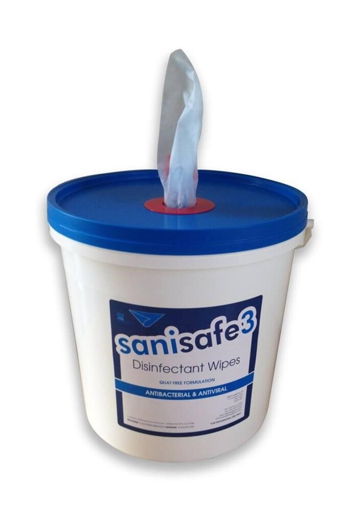Antiviral Wipes Bucket 1 x 1500 Red Parrot SaniSafe 3