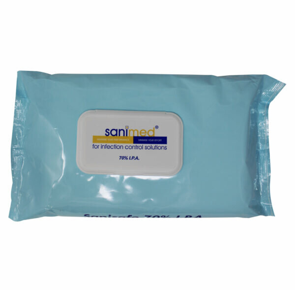 Alcohol Wipes Flowpack (IPA) Sanisafe