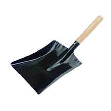 Metal Dustpan with Wooden Handle