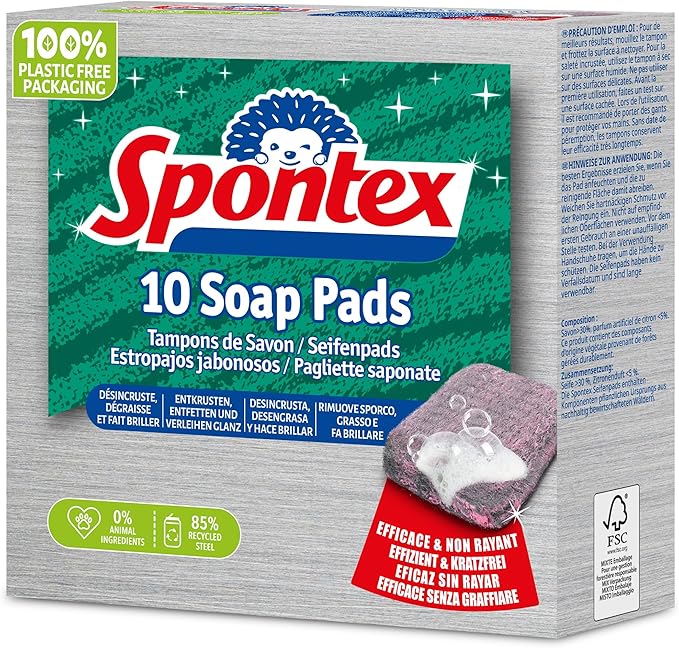 Steel/Wire Wool Soap Filled Pads Spontex