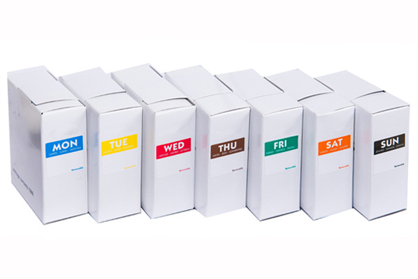 7 Day Round Daily Dot Label Roll of 7,000
