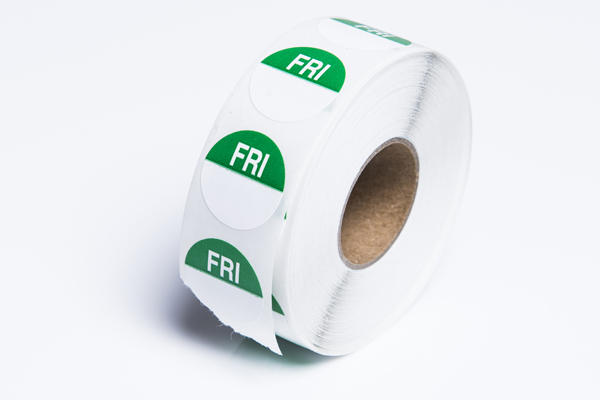 Round Daily Dot Label Friday