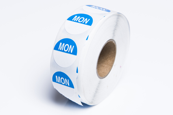 Round Daily Dot Label Monday