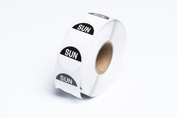 Round Daily Dot Label Sunday