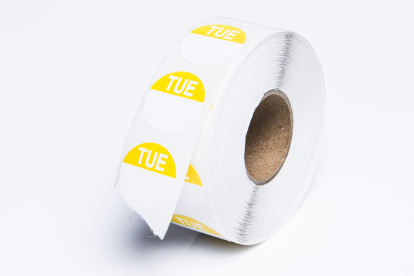 Round Daily Dot Label Tuesday