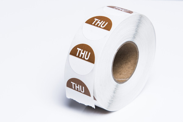 Round Daily Dot Label Thursday