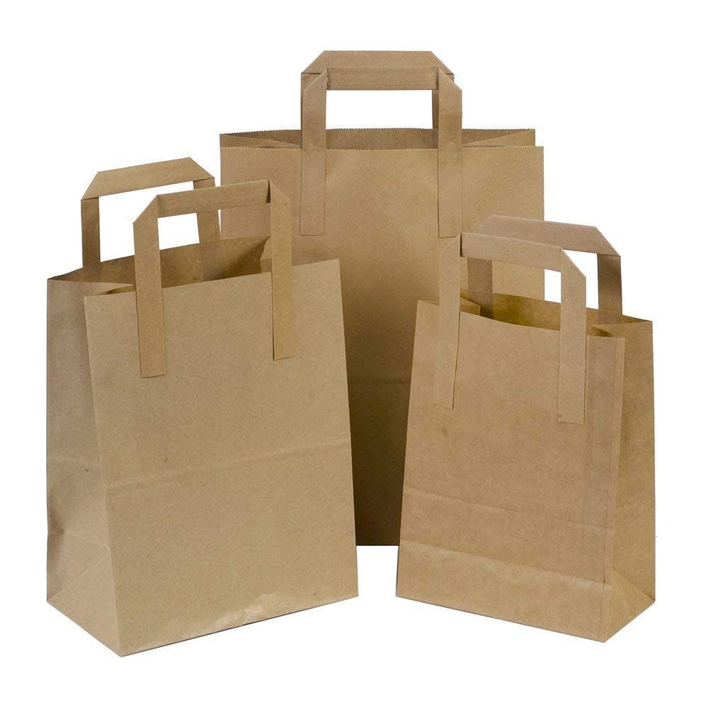 Carrier Bag SOS Medium Pure Kraft Paper 220x110x245mm