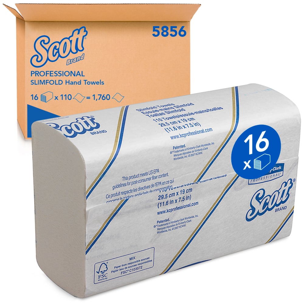Hand Towel Slimfold 1ply Scott 5856