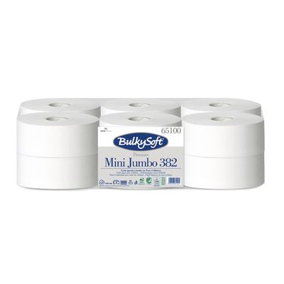 Toilet Roll Premium Mini Jumbo 2ply Bulkysoft 65100 Pure Tissue