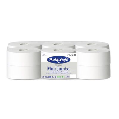 Toilet Roll Premium Mini Jumbo 2ply Bulkysoft 65500 Pure Tissue