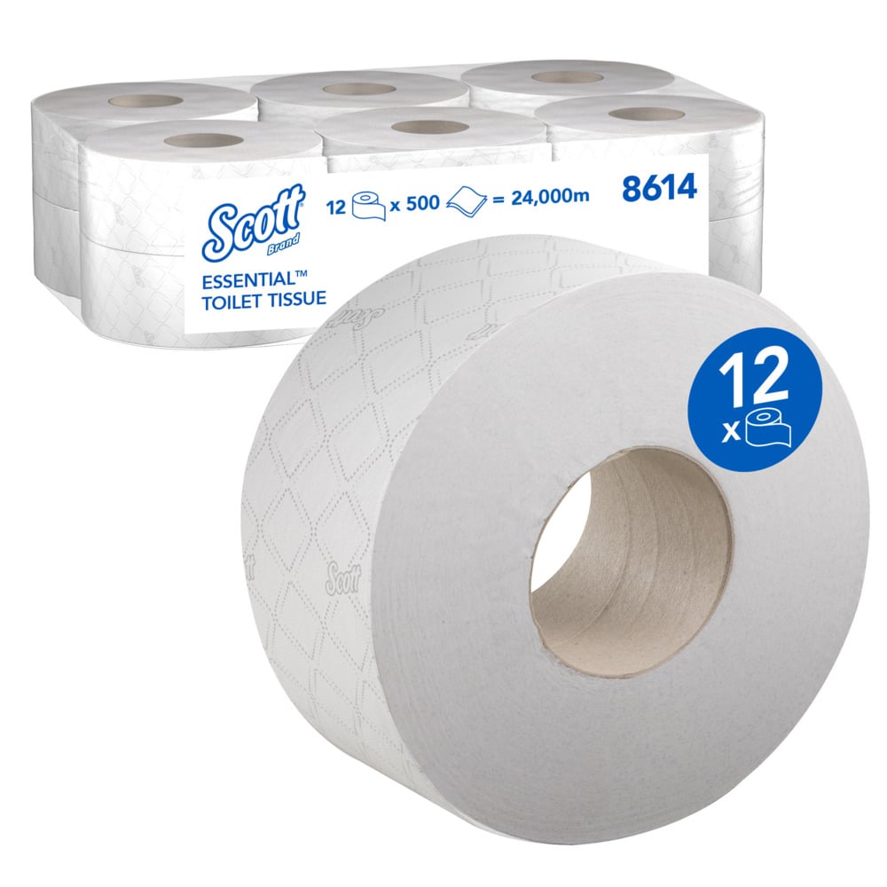 Toilet Roll Jumbo Essential 2ply Scott 8614
